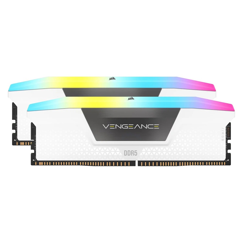 Memória RAM Corsair Vengeance White RGB DDR5 - CMHLEKIT2W-D5 (Kit 2 Módulos Estético)