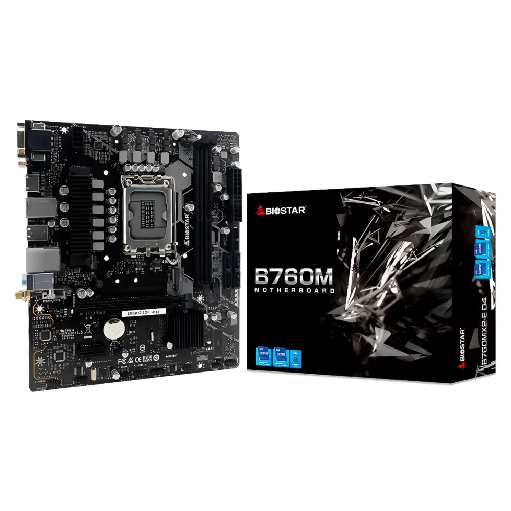 Placa Mãe Intel Biostar Z690MX2-E D4 Micro ATX LGA 1700 DDR4