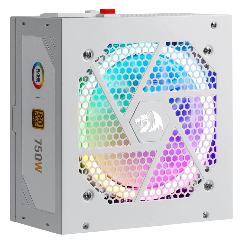 Fonte Redragon RGPS GC-PS006W-1 ATX 750W 80 Plus Gold PFC Ativo RGB - Preto