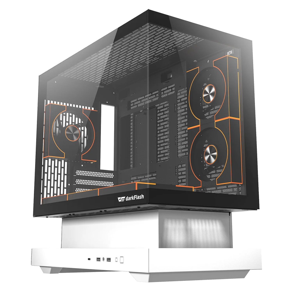 Gabinete darkFlash Floatron F1 - Branco (6 Fans ARGB)
