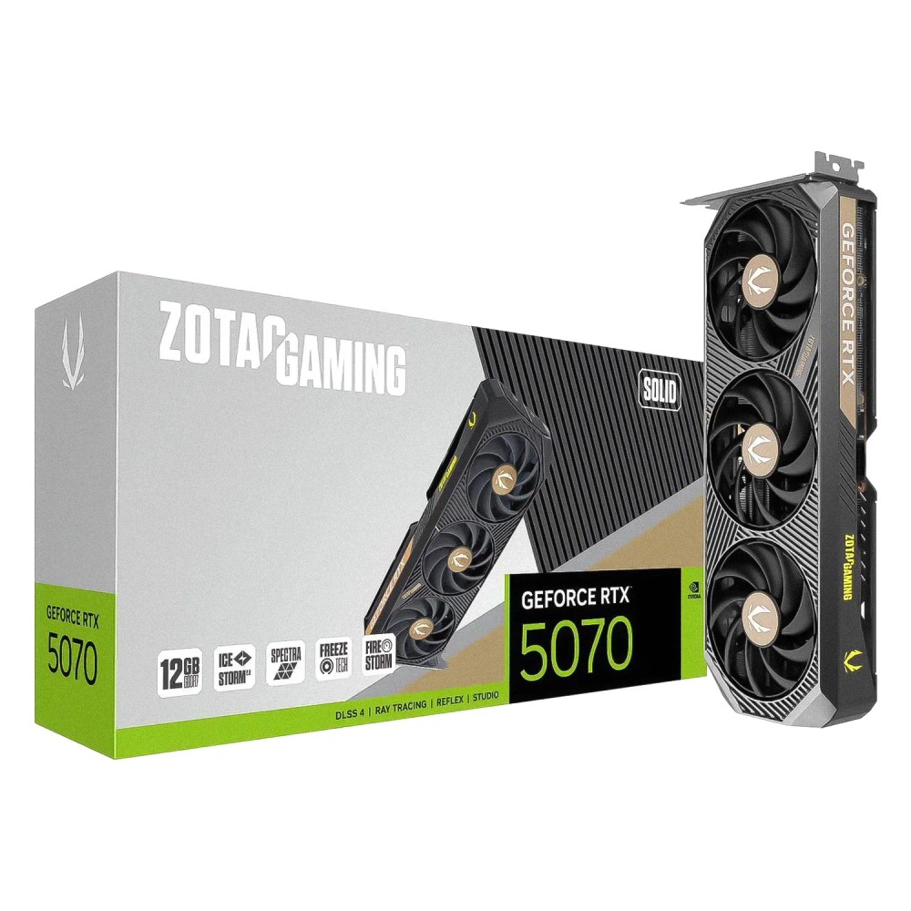 Placa de Vídeo Zotac RTX-5070 12GB GDDR7 PCI Express 4.0 Gamer