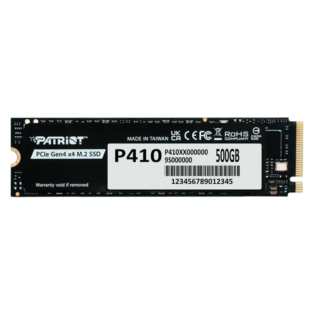 SSD M.2 NVMe Patriot P410 500GB PCIe Gen 4 Leitura 5000MBs