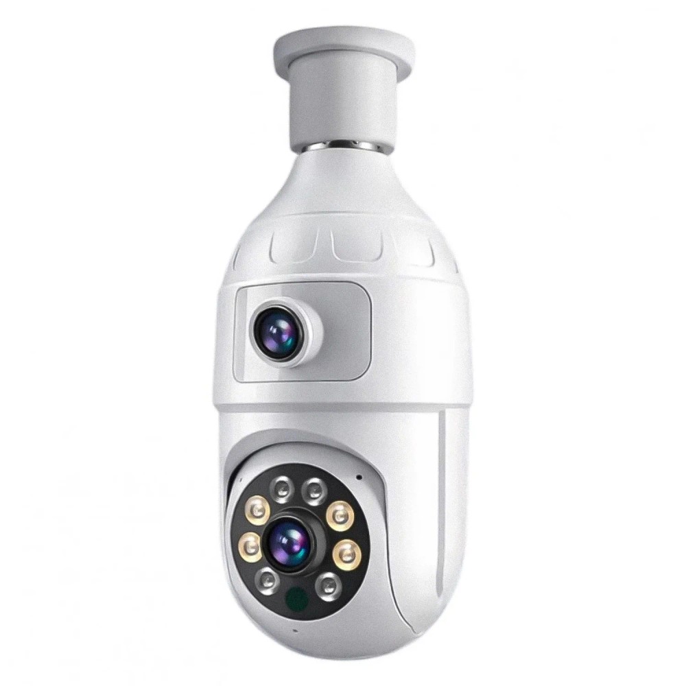 Câmera de Segurança Satellite A-CAM8002D 4MP Wi-Fi Visão Noturna Detecção de Movimento 360° Branco