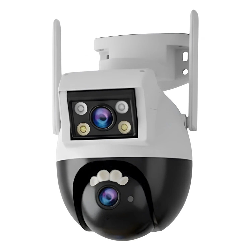 Câmera de Segurança Satellite A-CAM8005D 4MP Wi-Fi Visão Noturna Detecção de Movimento 30m Branco