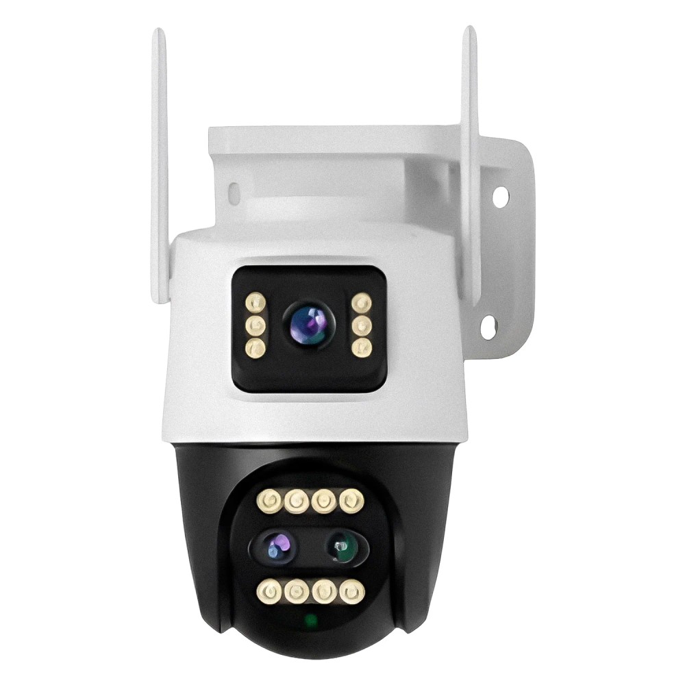 Câmera de Segurança Satellite A-CAM8012D 9MP Wi-Fi Visão Noturna Detecção de Movimento Branco