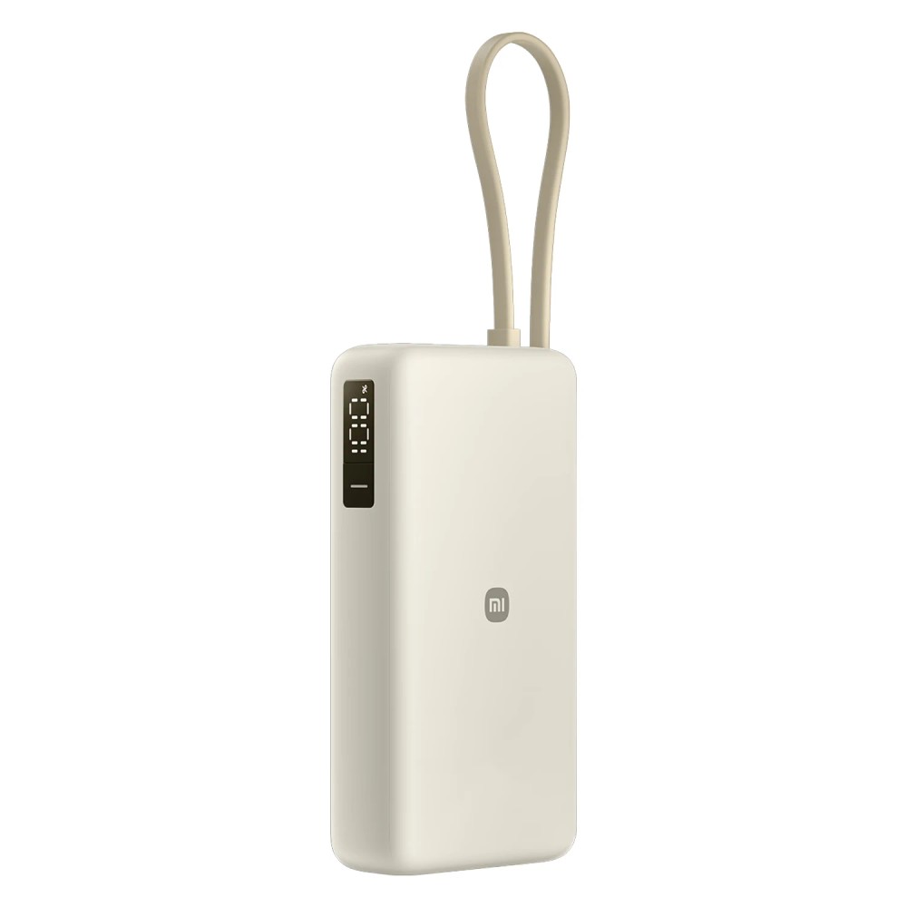 Carregador Portátil Xiaomi Power Bank 20000mAh 67W Bege Dual USB-C Rápido Power Delivery Bivolt