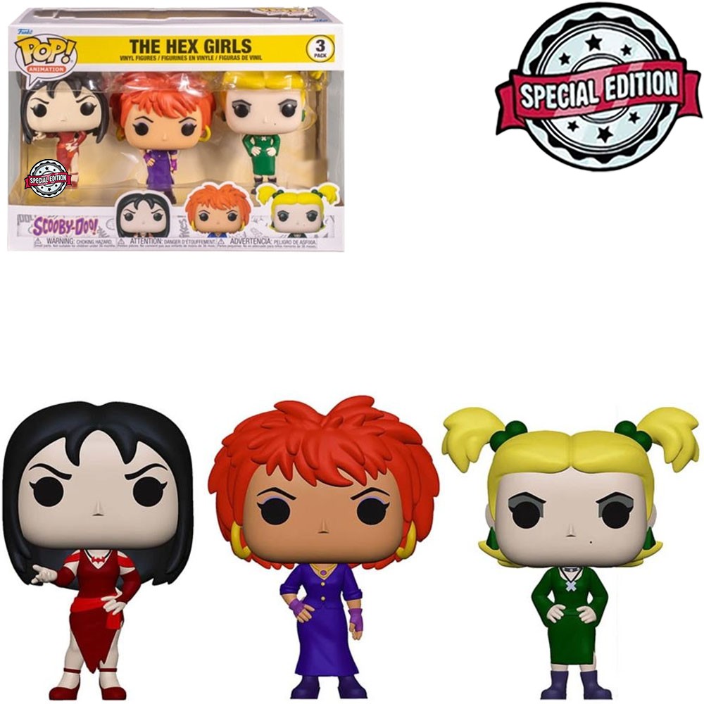 Boneco Funko Pop Animation Scooby-Doo The Hex Girls Exclusive 3 Pack Colecionável Original