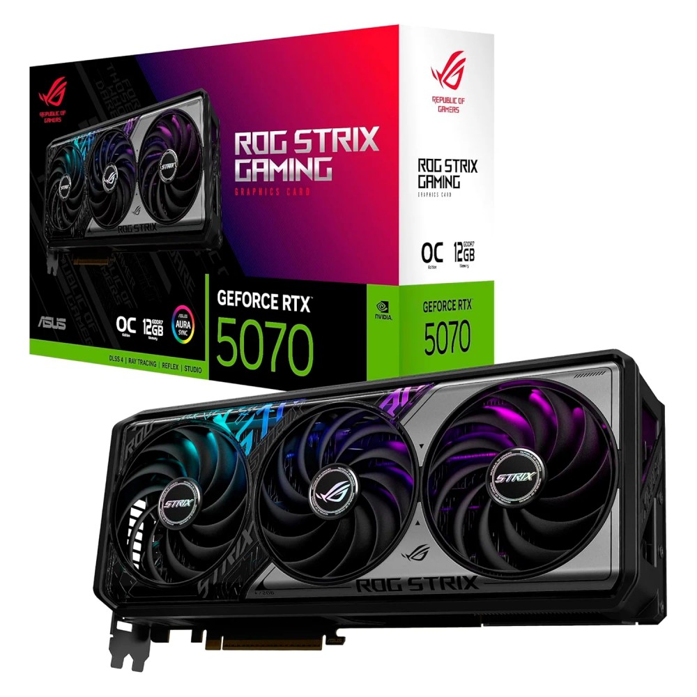 Placa de Vídeo Asus ROG Strix GeForce RTX 5070 12GB GDDR7 RGB
