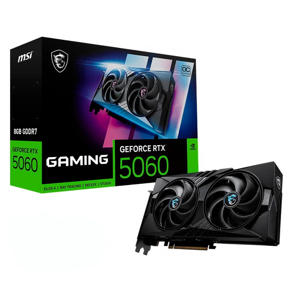 Placa de Vídeo MSI Gaming OC NVIDIA GeForce RTX-5060 8GB GDDR7 - 912-V537