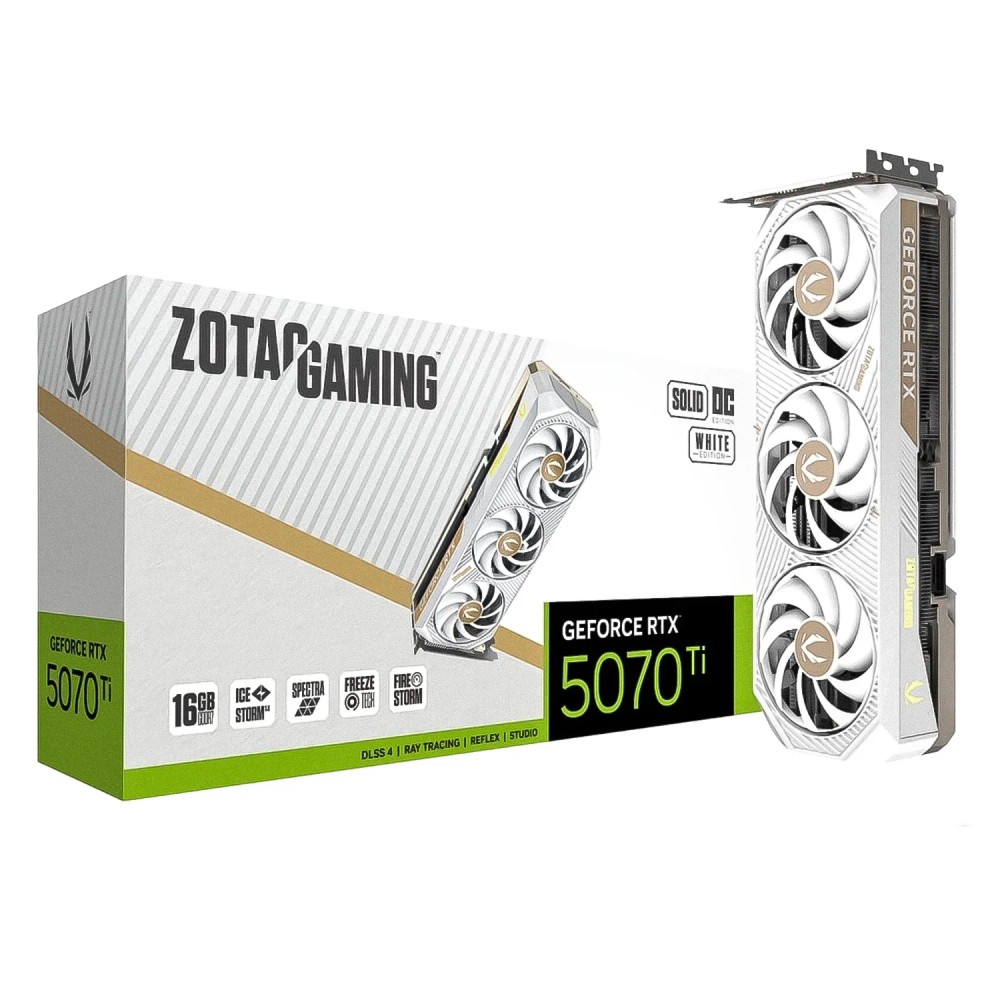 Placa de Vídeo Zotac GeForce RTX-5070Ti 16GB GDDR7 Ray Tracing
