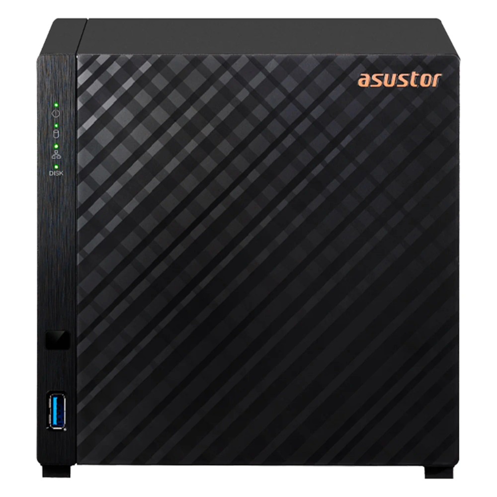 Servidor NAS Asustor AS1202TT Realtek RTD1619B 2 Baias Preto Armazenamento de Rede Cloud Pessoal Gigabit Ethernet Mídia Server