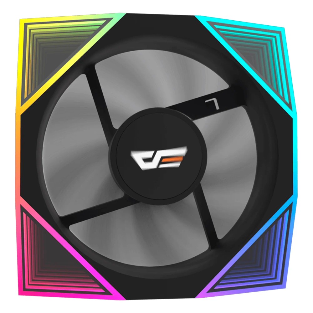 Cooler Fan para Gabinete darkFlash DM18 Single ARGB - Preto