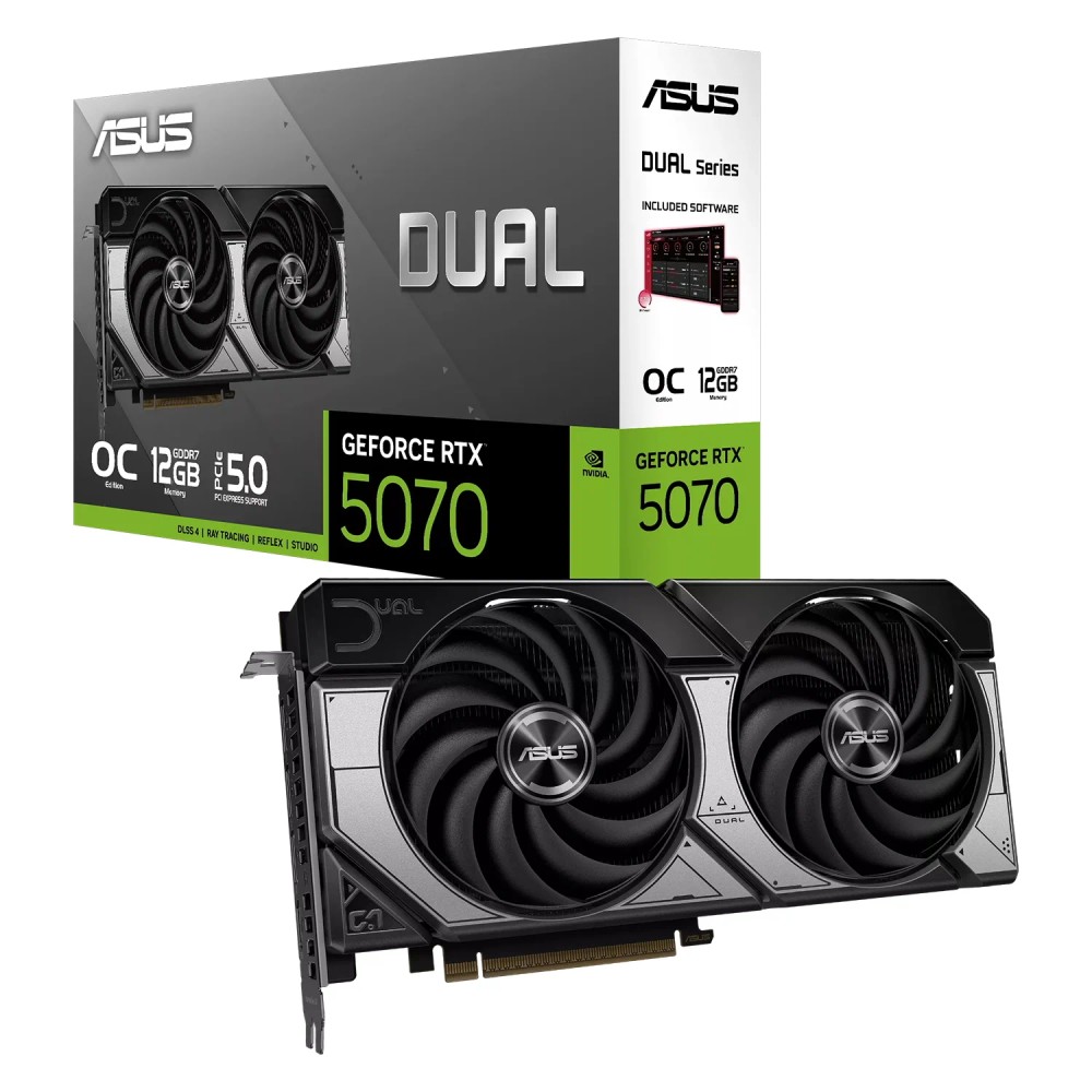 Placa de Vídeo Asus Dual NVIDIA GeForce RTX-5070 12GB GDDR7 - DUAL-RTX5070-12G