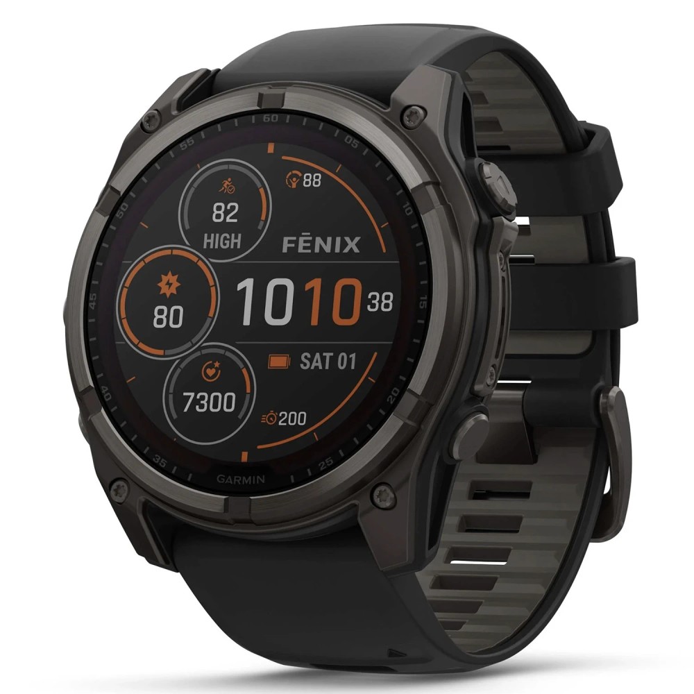 Relógio Inteligente Garmin Fenix 8 Solar 47mm com Safira Cinza