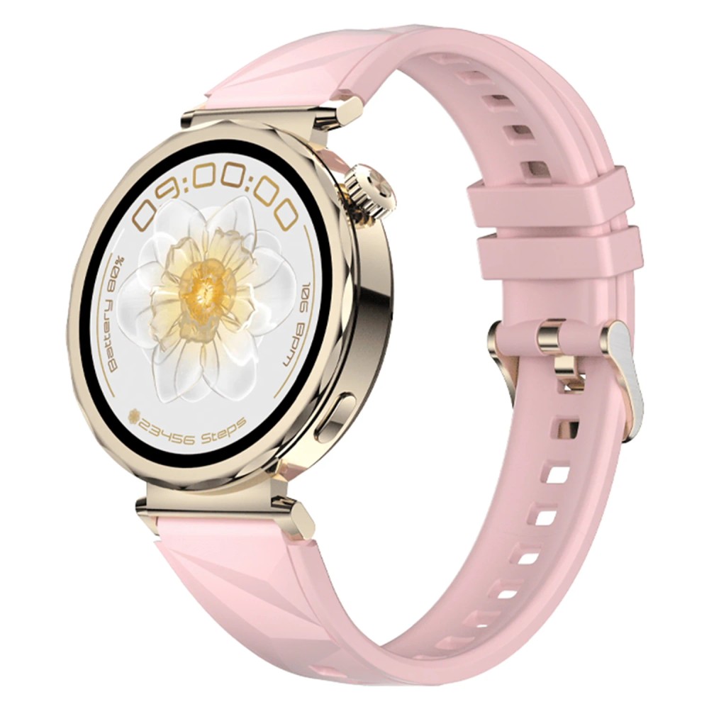 Relógio Inteligente FTX com Bluetooth 42mm Rosa para Saúde e Estilo