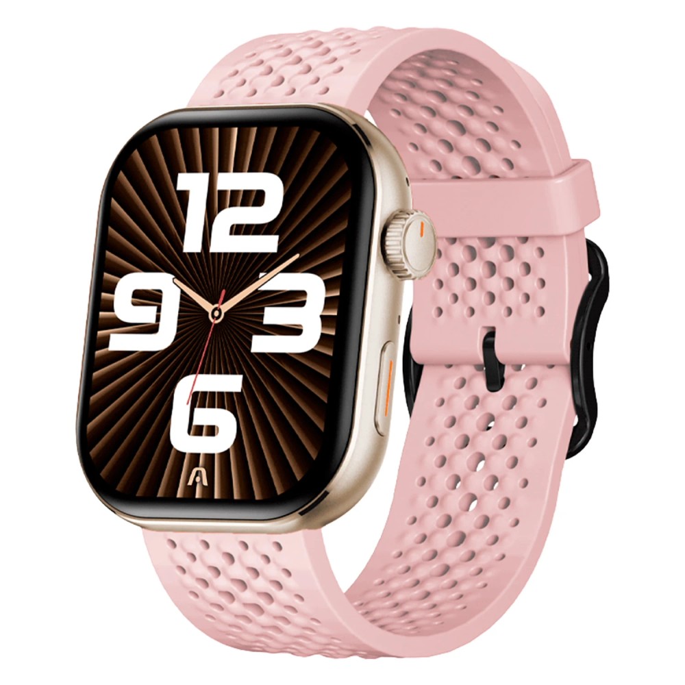 Relógio Inteligente FTX 42mm Rosa com Monitor de Saúde Bluetooth