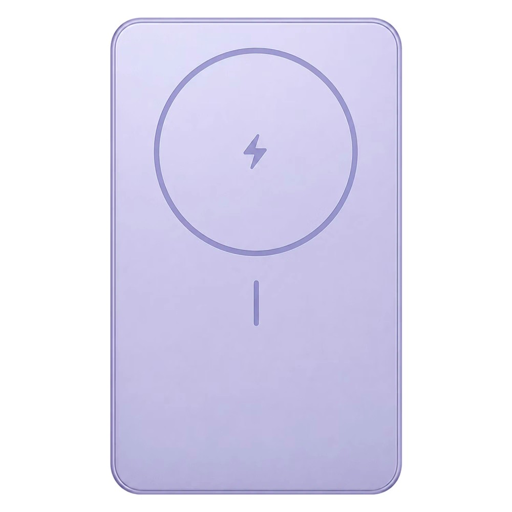 Carregador Portátil Xiaomi Magnetic WPB0507S 5000mAh Power Bank Sem Fio MagSafe USB-C Roxo