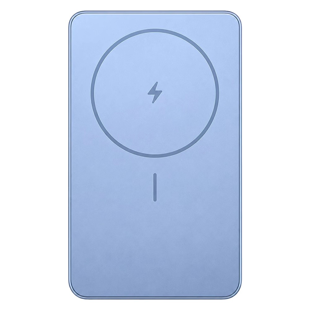 Carregador Portátil Xiaomi Magnetic WPB0507S 5000mAh Power Bank Sem Fio MagSafe Carregamento Rápido Azul Compacto