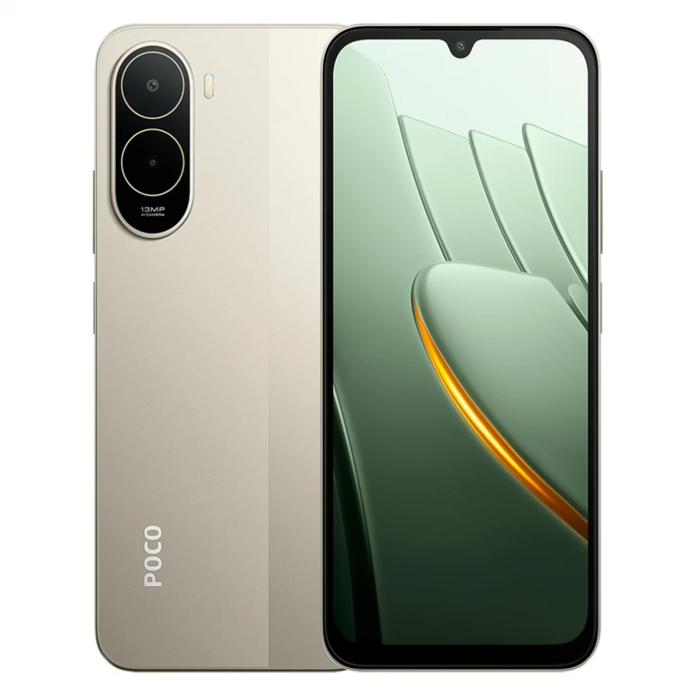 Smartphone Xiaomi Poco C81 Pro Global 128GB 4GB RAM Dual SIM Tela 6.9 Polegadas Dourado Câmera Dupla Bateria Longa Duração