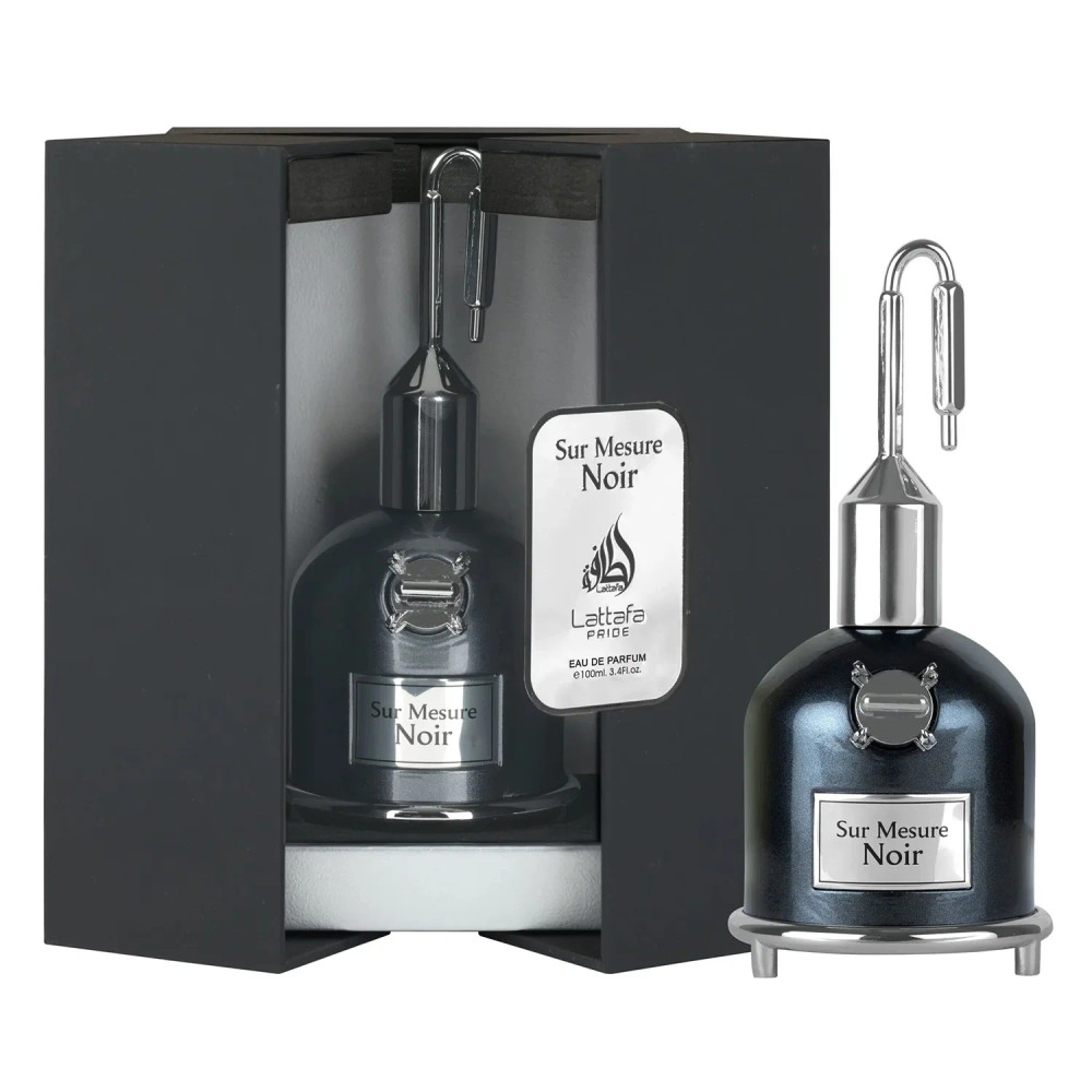 Perfume Masculino Lattafa Sur Mesure Noir 100ml Eau de Parfum Caixa Danificada