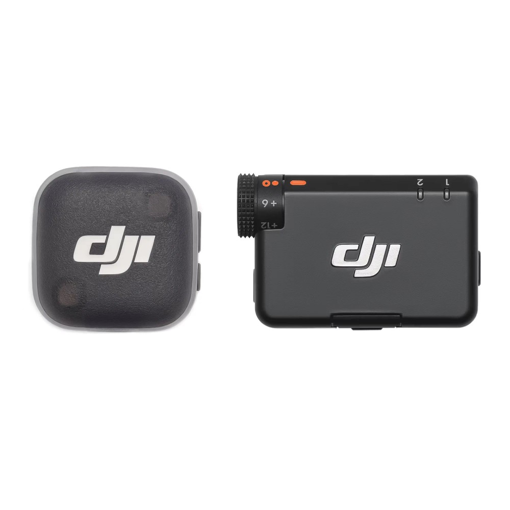 Microfone Lapela Sem Fio DJI Mic Mini 2 para Smartphone 1 TX + 1 RX Bluetooth 5.0 Compacto Preto Ideal Vídeos Entrevistas