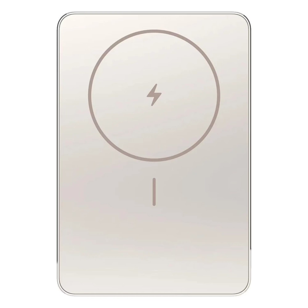 Carregador Portátil Xiaomi Super Slim Magnetic Power Bank WPB0507S 5000mAh Dourado Sem Fio MagSafe Tipo-C PowerBank Carregamento Rápido