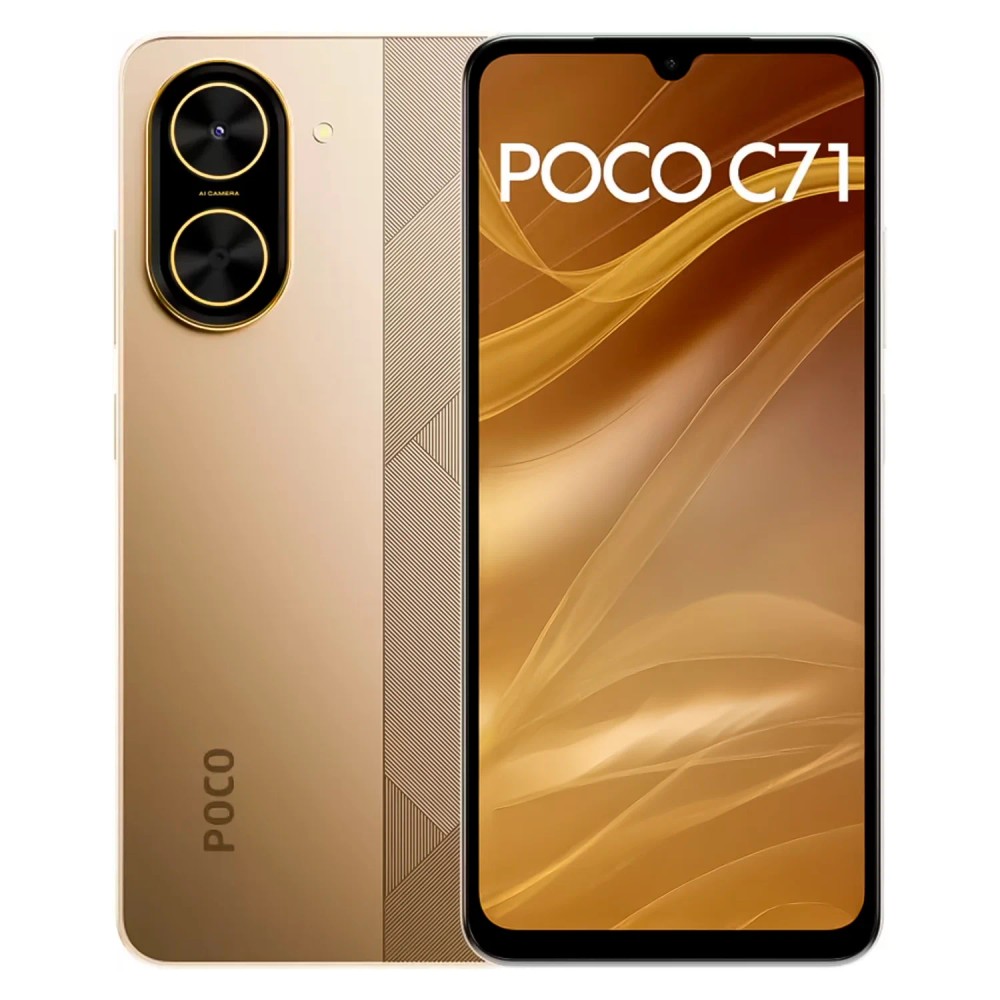 Smartphone Xiaomi Poco C71 128GB 4GB RAM Global Dual SIM Tela 6.88 Polegadas Dourado