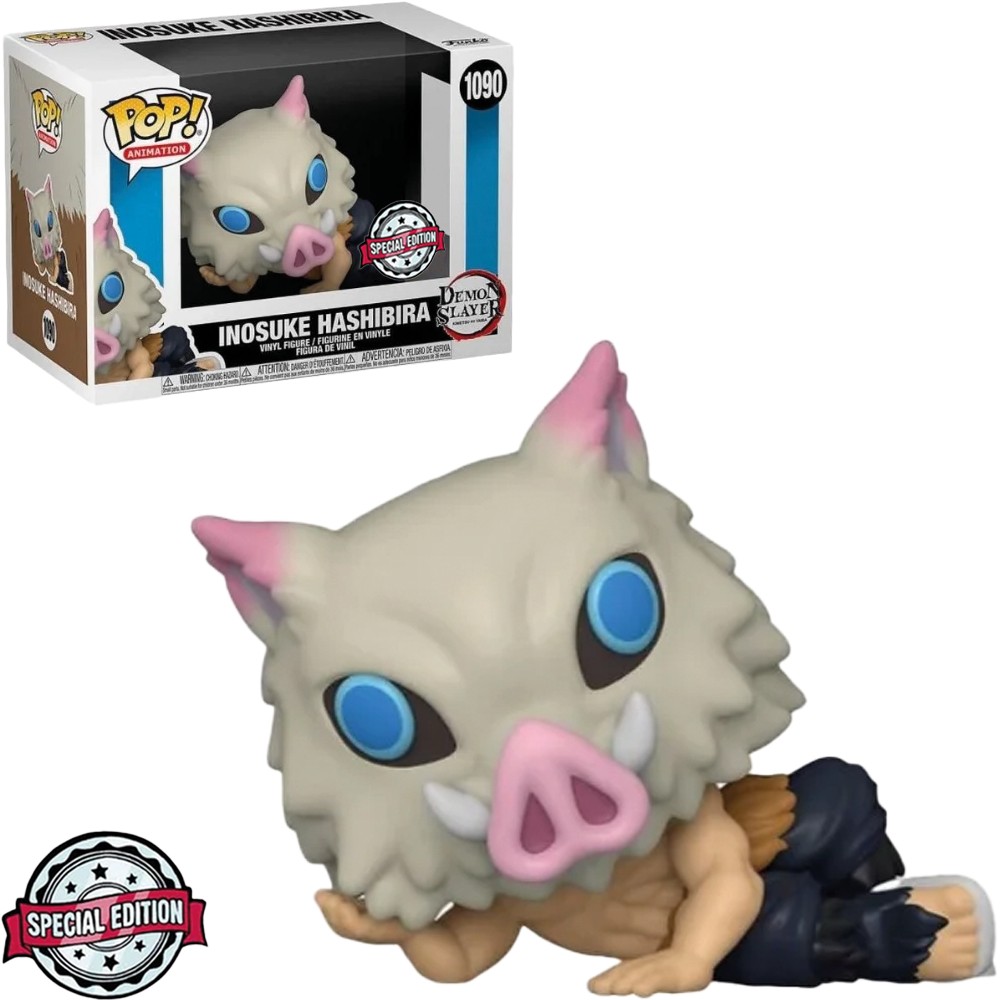 Boneco Funko Pop Anime Demon Slayer Inosuke Hashibira 1090 Exclusivo Vinil Original