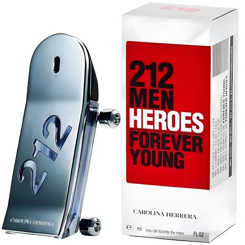 Perfume Masculino Carolina Herrera 212 Men Heroes Forever Young EDT 90 ml