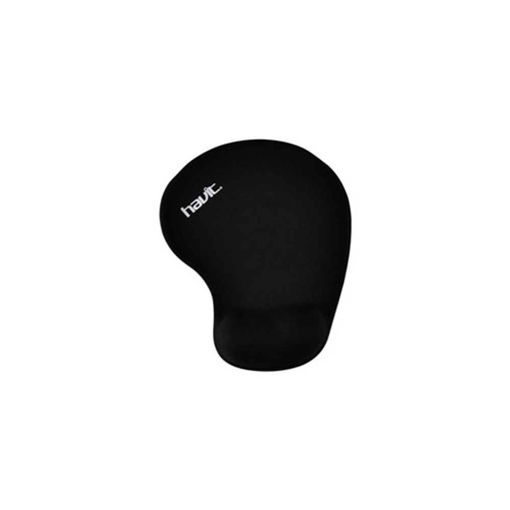 Mousepad Havit HV-MP802 com Apoio de Pulso Gel Ergonômico 228x190mm Base Antiderrapante Preto Escritório Gamer
