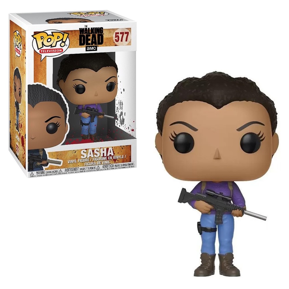Boneco Funko Pop Television The Walking Dead Sasha 577 Colecionável Vinil Original