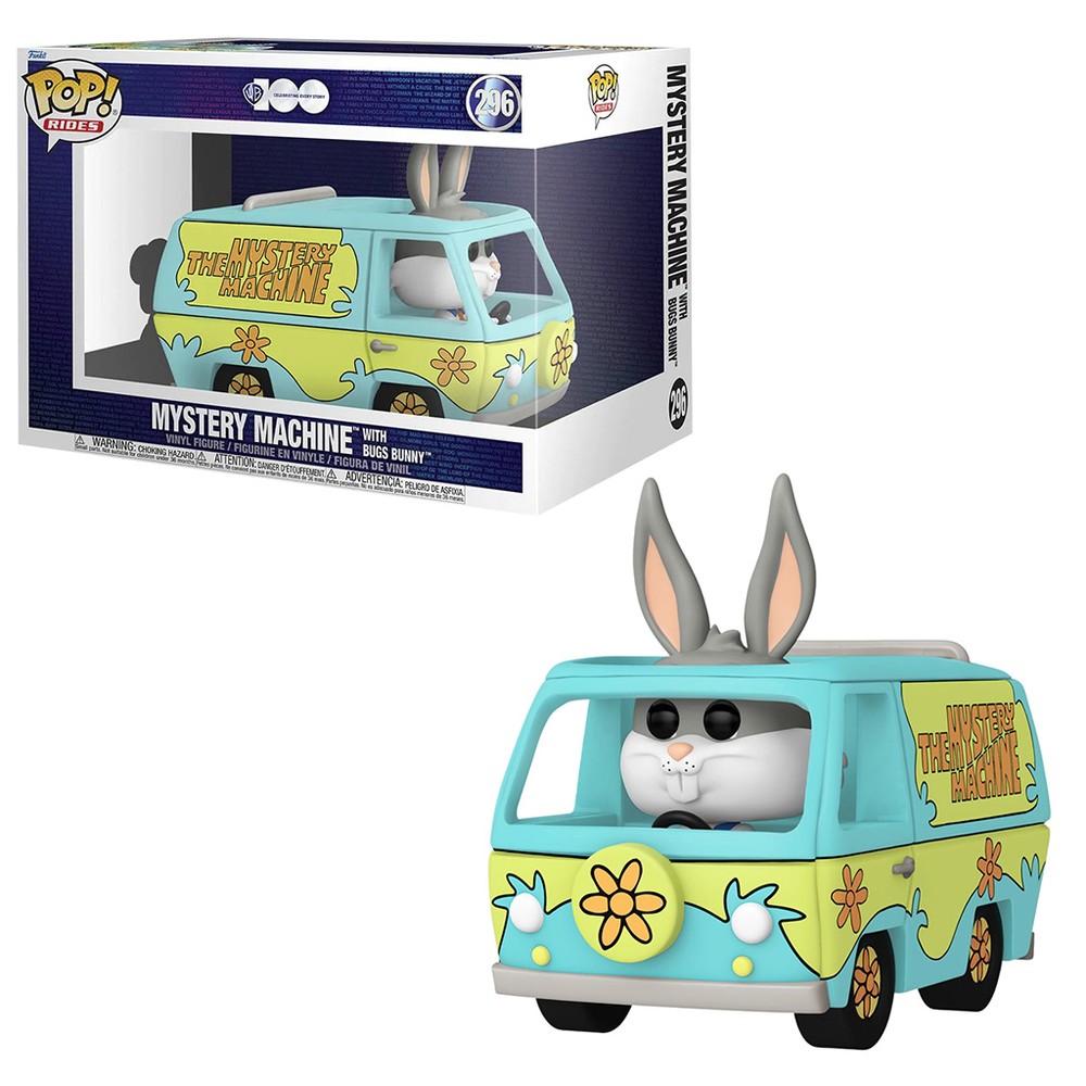 Boneco Funko Pop Rides Warner Bros 100th Anniversary Mystery Machine 296 Colecionável