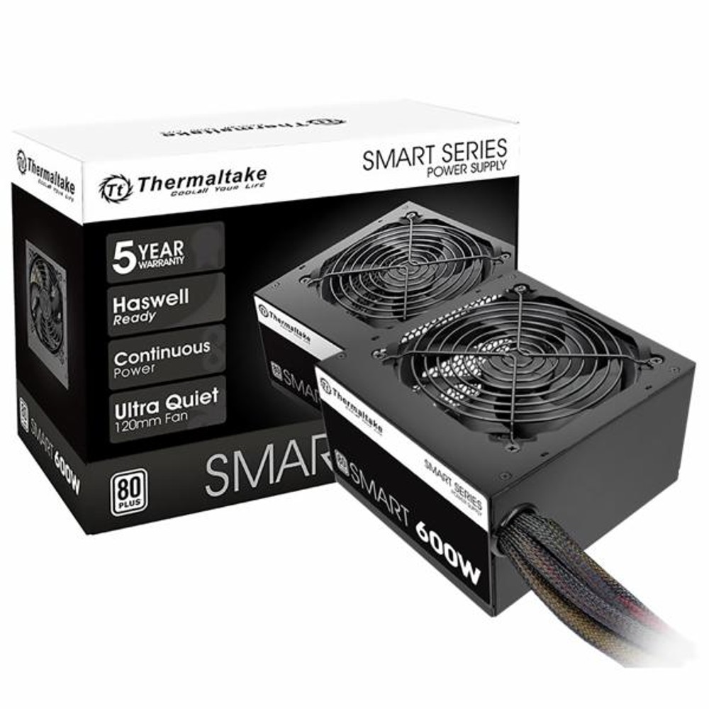 Fonte Gamer 600W Thermaltake Smart 80 Plus White Bivolt Silenciosa PC