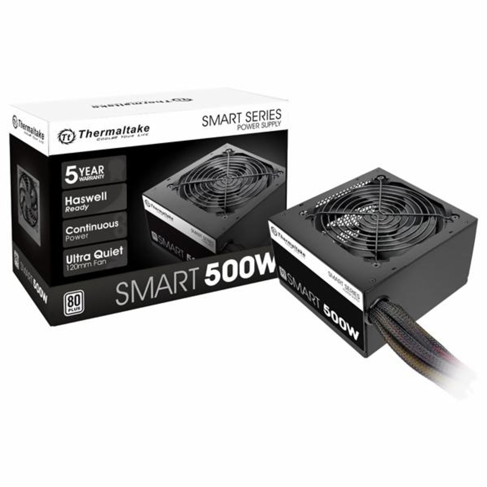 Fonte para PC Gamer Thermaltake Smart 500W 80 Plus White PFC Ativo