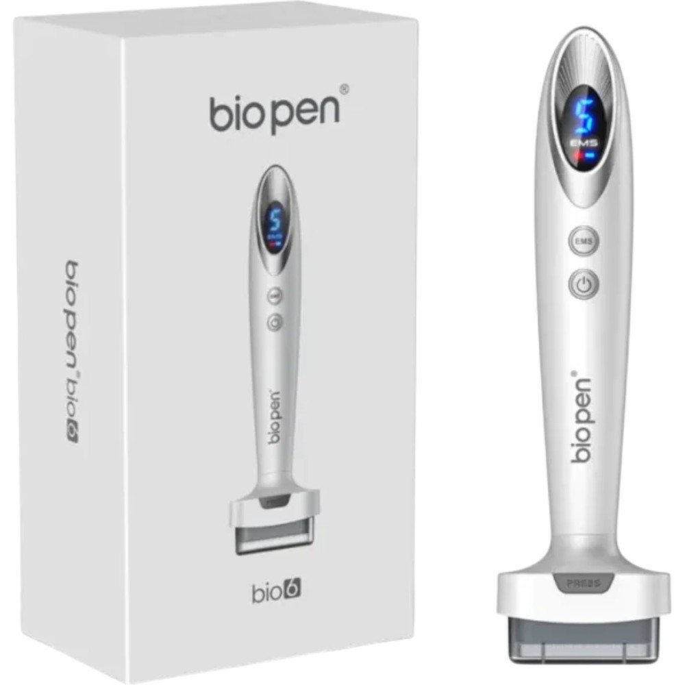 Caneta Dermaroller Bio Pen BIO6 LED para Tratamento Facial Rejuvenescimento