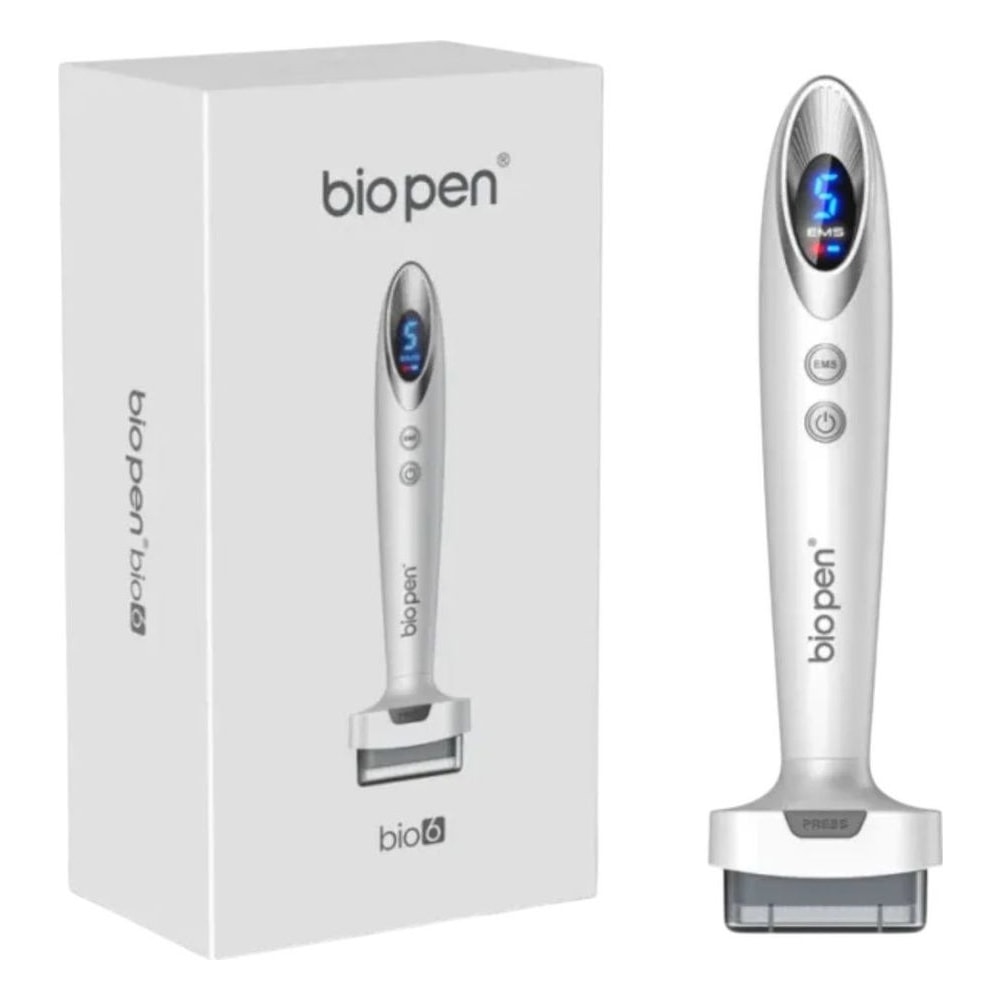 Caneta Dermaroller Bio Pen BIO6 LED para Tratamento Facial Rejuvenescimento
