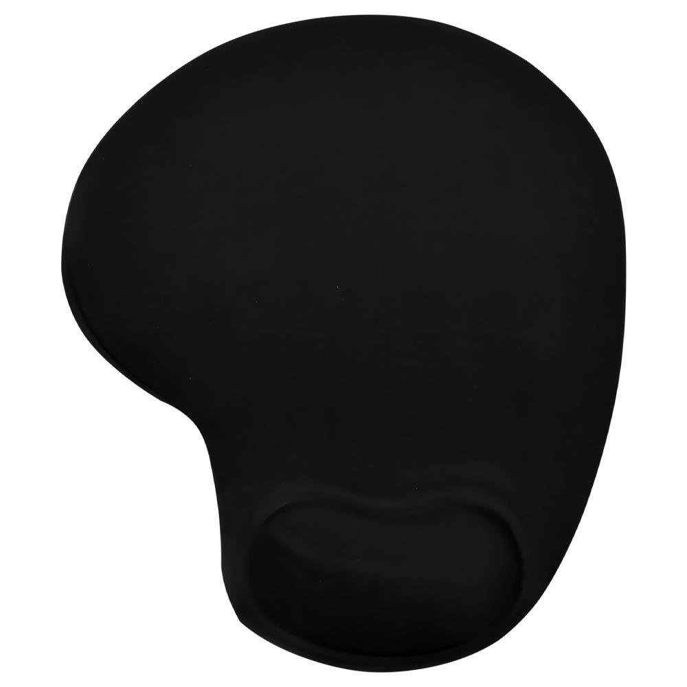 Mousepad com Gel Apoio de Punho 200x170mm Preto Ergonômico Conforto Escritório Trabalho Mouse Laser Óptico