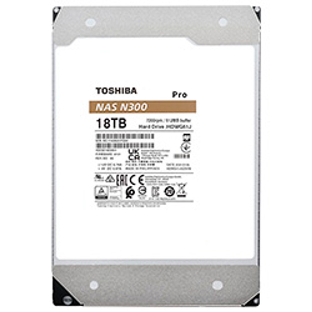 HD Toshiba N300 Pro 18TB 3.5" SATA 3 7200RPM HDWG51JXZSTB Armazenamento NAS Alta Performance Confiabilidade Profissional