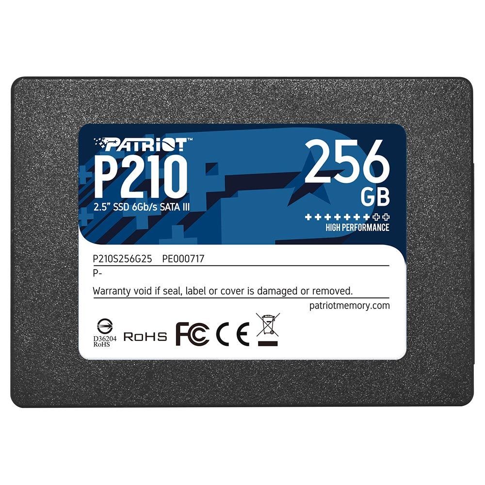 SSD Patriot P210 256GB 2.5 Sata 3 P210S256G25 Leitura 500MB/s Notebook PC Gamer Interno Solid State Drive