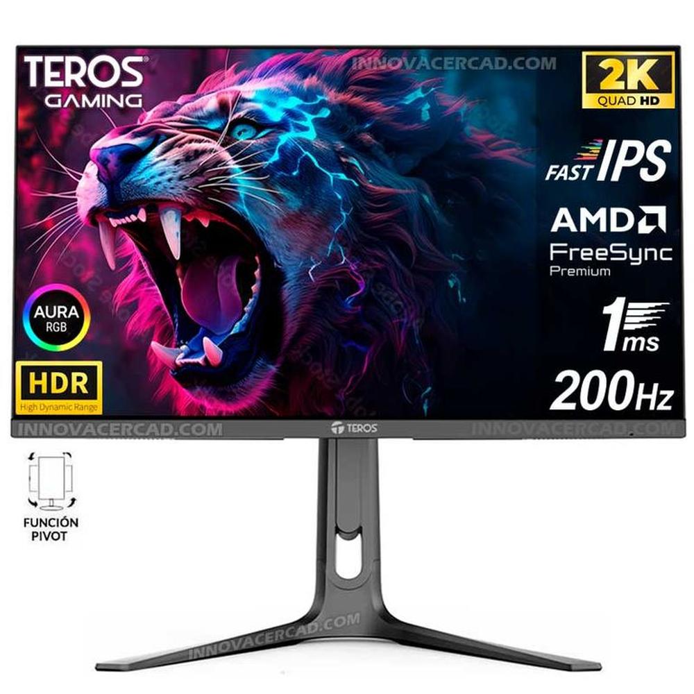Monitor Teros TE-2754G 27" QHD IPS 200HZ / 1MS - Preto