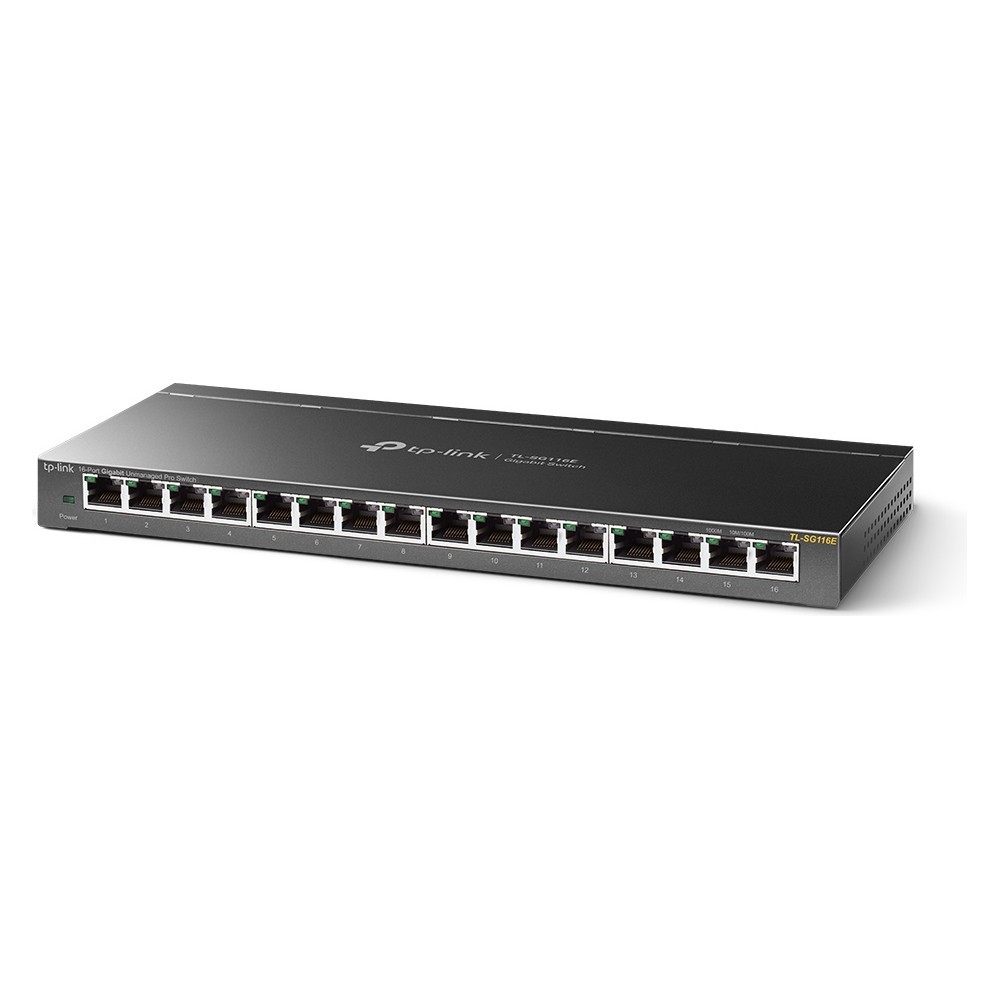 Switch TP-Link TL-SG116E 16 Portas RJ45 10/100/1000Mbps Gigabit Não Gerenciável Metalico Plug and Play