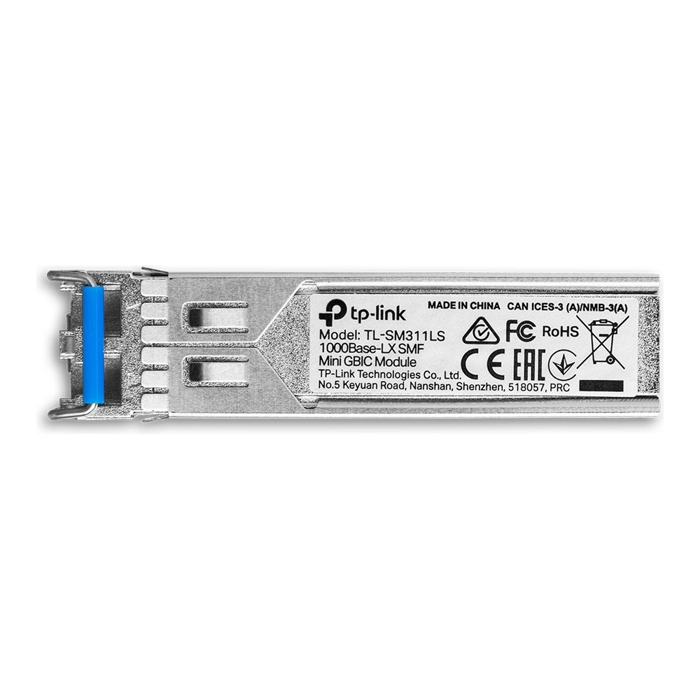 Transceptor SFP TP-Link TL-SM311LS Omada 1000BASE-LX SMF Mini GBIC 1.25Gbps Fibra Monomodo 1310nm 10km