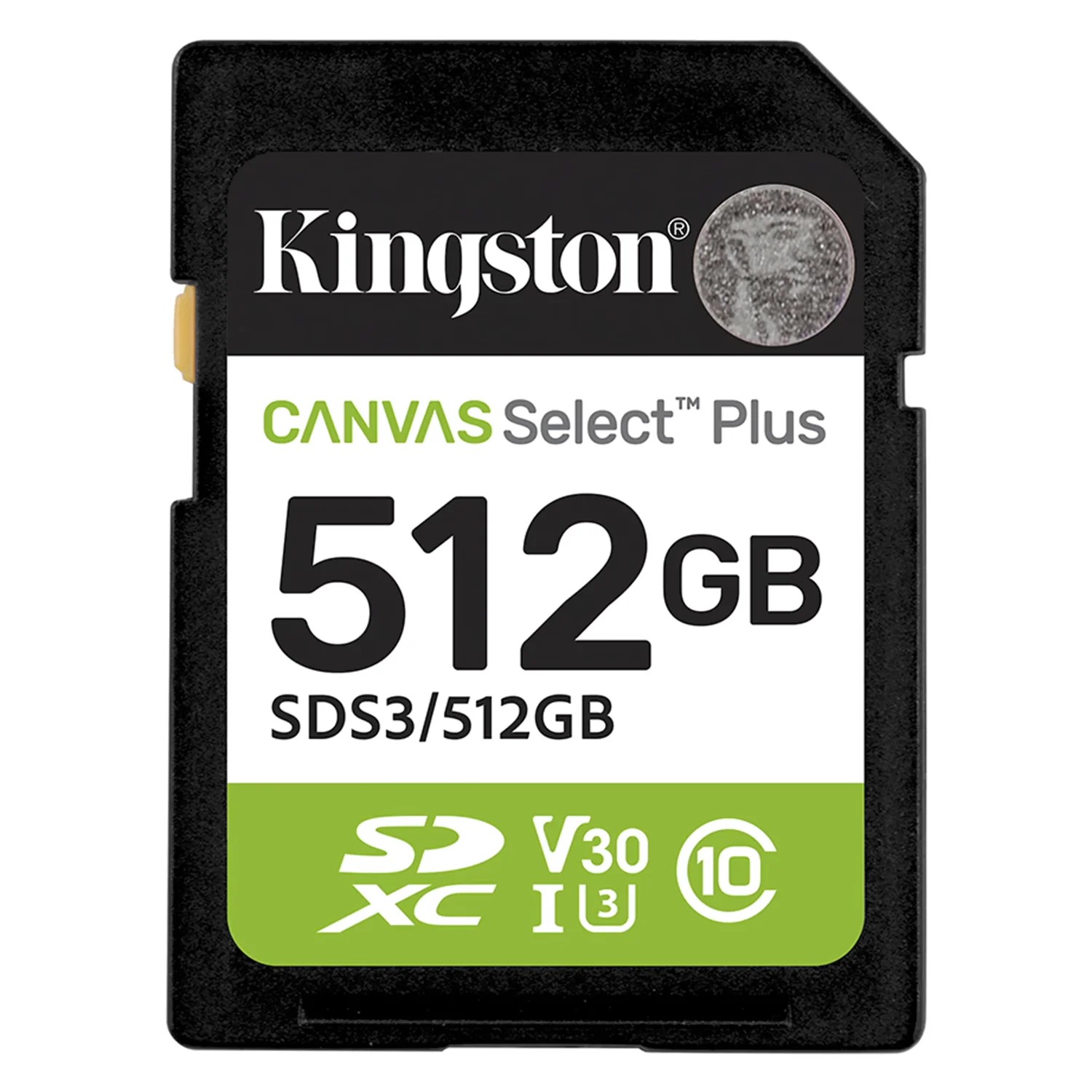 Cartão de Memória SD Kingston 512GB Canvas Select Plus 150MBs