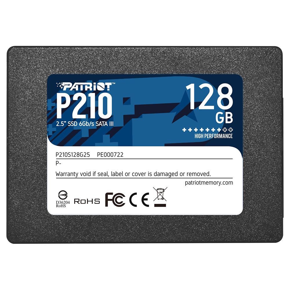 SSD Patriot P210 128GB SATA 3 2.5 Polegadas P210S128G25 Leitura 500MB/s Interno Notebook PC