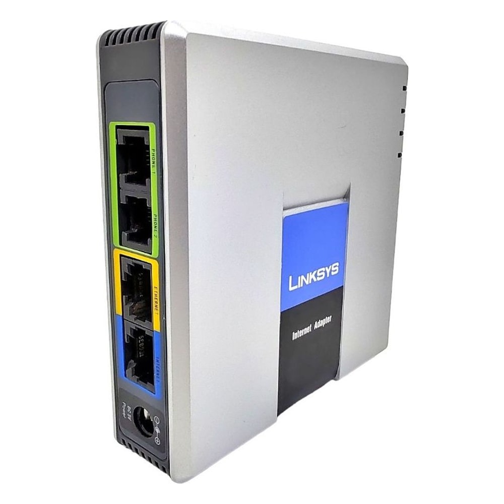 Adaptador VoIP Linksys SPA2102-NA 2 Portas FXS Protocolo SIP v2 Bivolt - Preto