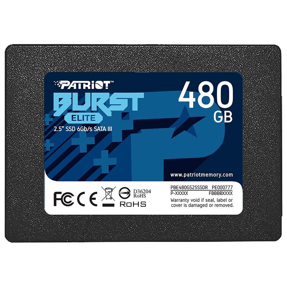 SSD Patriot Burst Elite 480GB PBE480GS25SSDR 2.5 Sata 3 6Gb/s Leitura 450MB/s Interno Notebook PC