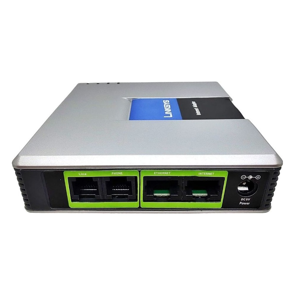 Adaptador Telefônico VoIP Linksys SPA3102-NA 1 Porta FXS 1 Porta FXO - Preto