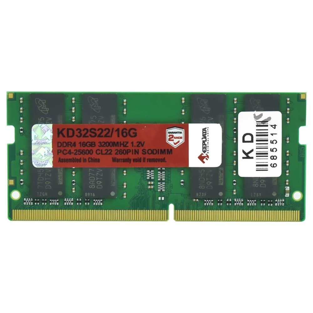 Memória RAM para Notebook Keepdata 16GB DDR4 3200MHz KD32S22/16G SODIMM CL22 1.2V Performance Upgrade