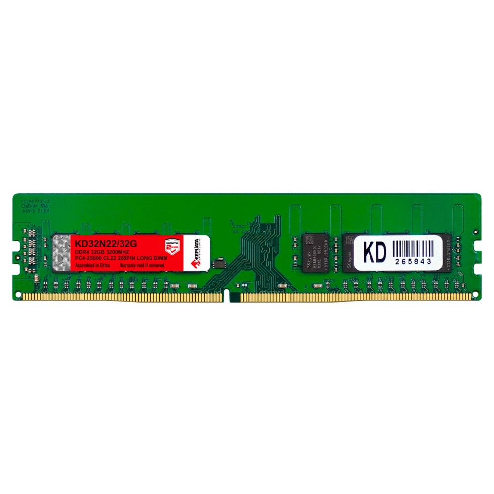 Memória RAM KeepData KD32N22/32G 32GB DDR4 3200MHz DIMM PC Desktop Alta Performance Upgrade Gamer Estabilidade Alta Velocidade