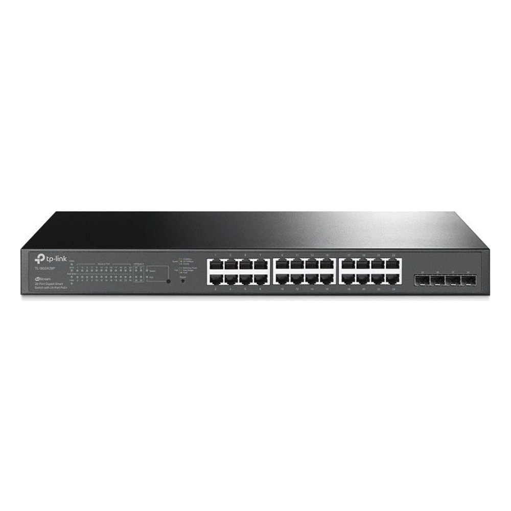 Switch TP-Link TL-SG2428P 28 Portas 24 PoE+ 4 SFP 56Gbps Gerenciável Rack 19" Ideal para Redes Corporativas